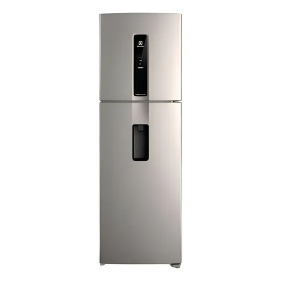 Heladera Electrolux Frío Seco 423 Lts Inox con dispensador. Gris. Tecnología Inverter \u002F Eficiencia Energética A. Auto sense, Gas ecológico. | Cuotas sin interés