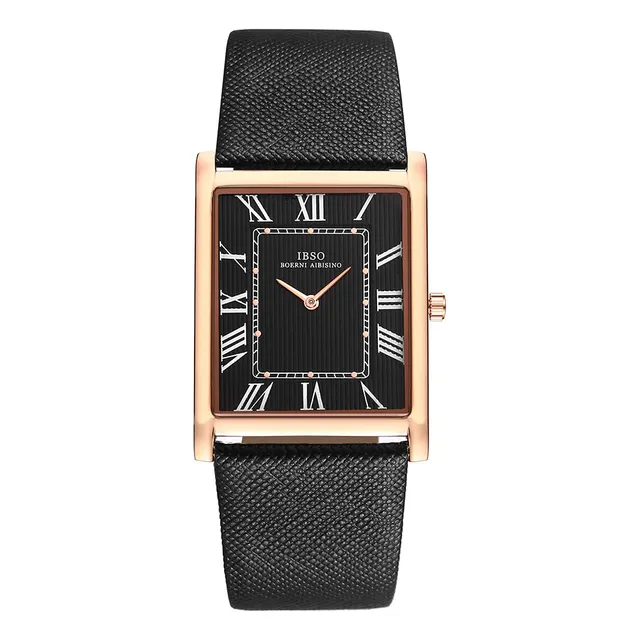 Ibso Hombres Relojes 7mm Ultra-thin Rectángulo Reloj 37dbn