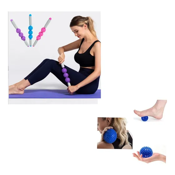 Rodillo Masajeador Fisioterapia  + Pelota 