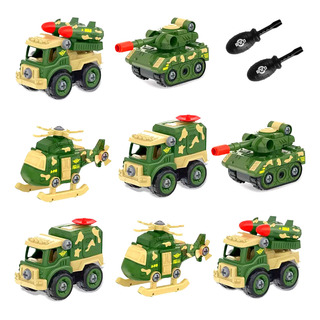 8 Carrinhos Exército Caminhões Helicóptero Tanque De Guerra 8 Carrinhos Exército Caminhões Helicóptero Tanque De Guerra