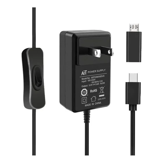 Fuente De Alimentación Geeekpi 18w 5v 3.6a Tipo C Con