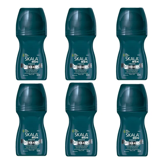 Desodorante Roll-on Skala Fresh Urban 60ml - Kit 6 Uni