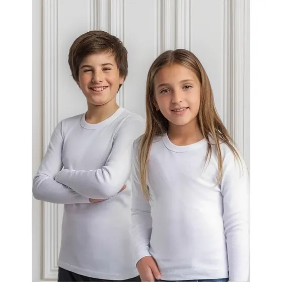 Camiseta De Niños / Unisex Algodon Manga Larga 100% Algodón