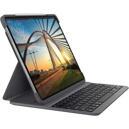 Capa Teclado Slim Folio Para iPad Pro 11  1 E 2 Ger Logitech Preto
