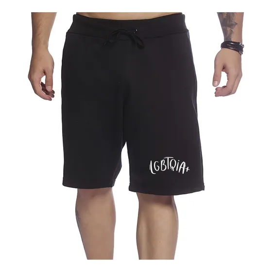 Bermuda Identidade Moletinho Short Moletom Lgbt Orgulho