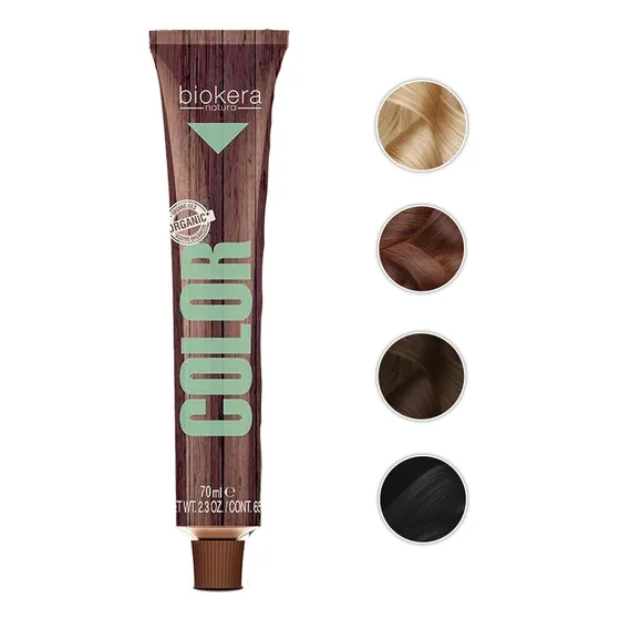  Tinta Para Cabelo 100% Orgânica Biokera Color Tom 8 Louro claro
