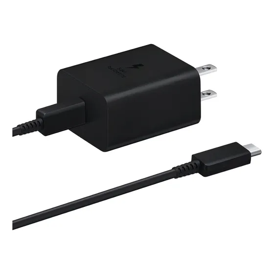 Cargador Samsung 45w Pd Con Cable Usb-c A Usb-c 1.8 Metros Color Negro