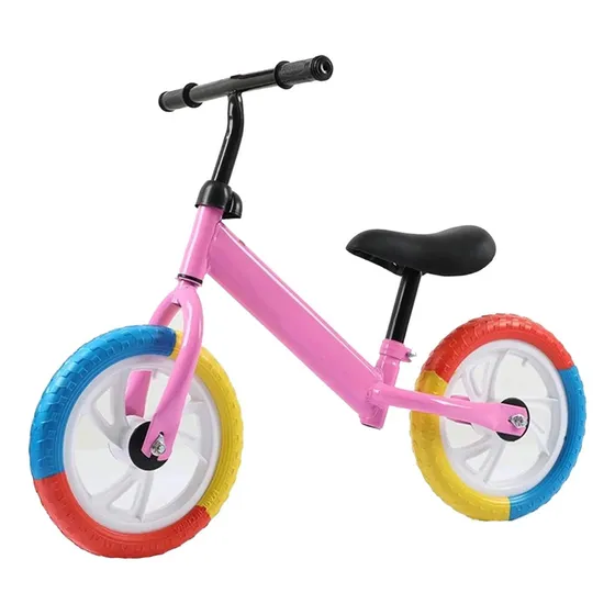 Bicicleta Equilibrio Sin Pedales Aprendizaje Niños Color ROSA-TRICOLOR