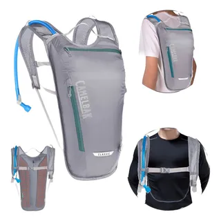 Mochila De Hidratação Cor Cinza Para Corrida 2l Mochila De Hidratação Cor Cinza Para Corrida 2l