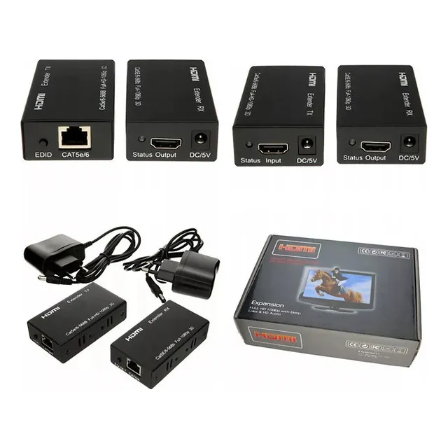 Hdmi Extensor Extender A Cable Rj45 De 60 Metros Jwk