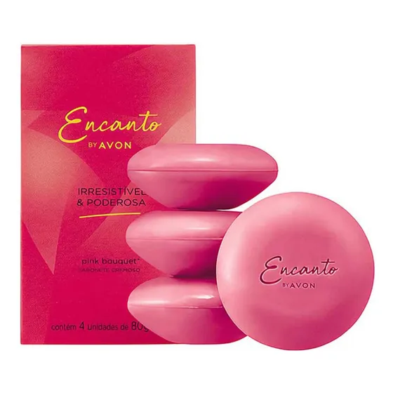 Avon Encanto Sabonete Em Barra Irresistivel E Poderosa 4x80g