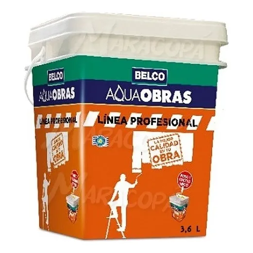 Pintura Latex Interior 4 Litros Belco Aqua Obras Profesional