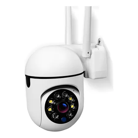 Cámara Ip Con Sensor De Movimiento Impermeable Wifi Full Hd Color Piel