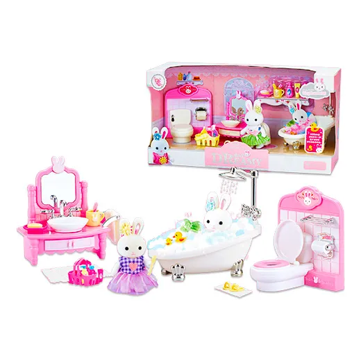 Juego Infantil Playset Bay Dreamy Baño Y Figura Conejita Ub