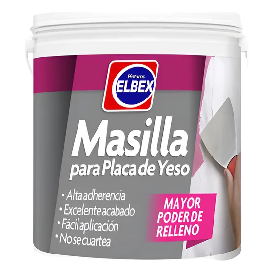 Masilla Para Placas De Yeso 15kg. Elbex G P