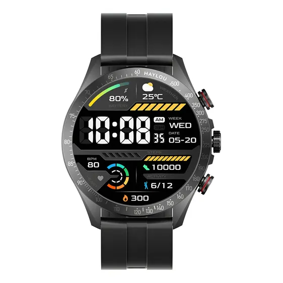 Haylou Solar Pro Smartwatch 1.43'' Amoled Pantalla Deportivo Para Android Y Ios, Con Llamada, Sos Función, Asistente De Voz, 2atm, Reproducción De Música, Ls18, Negro | Cuotas sin interés