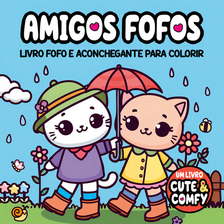 Cute & Comfy Amigos Fofos Livros De Colorir Adulto Edição 01 Cute & Comfy Amigos Fofos Livros De Colorir Adulto Edição 01