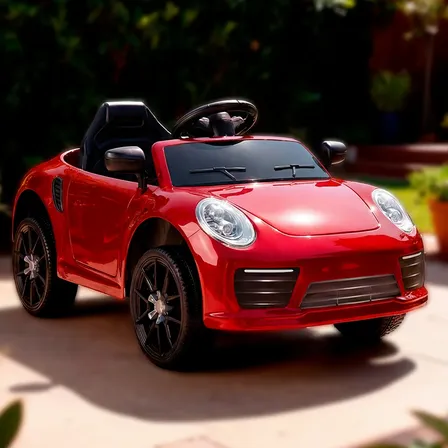 Carrinho Elétrico Infantil Com Controle Remoto Porsche 12v Vermelho
