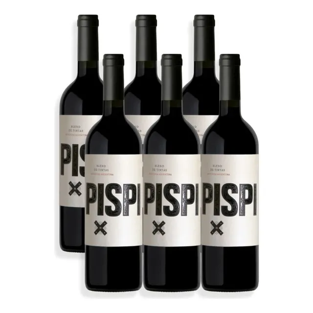 Pispi Vino Blend De Tintas Mosquita Muerta 750ml Caja X6u
