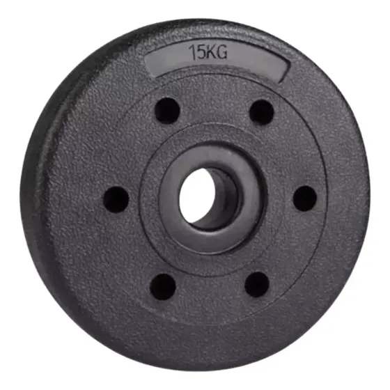 Disco Para Pesas Linea Sport Discos Preolímpicos Pvc De 15kg De Pvc Tipo Preolímpicos Color Negro Unidad | Cuotas sin interés