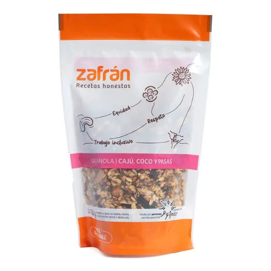 Granola Caju, Coco Y Pasas Zafran 300g 2u