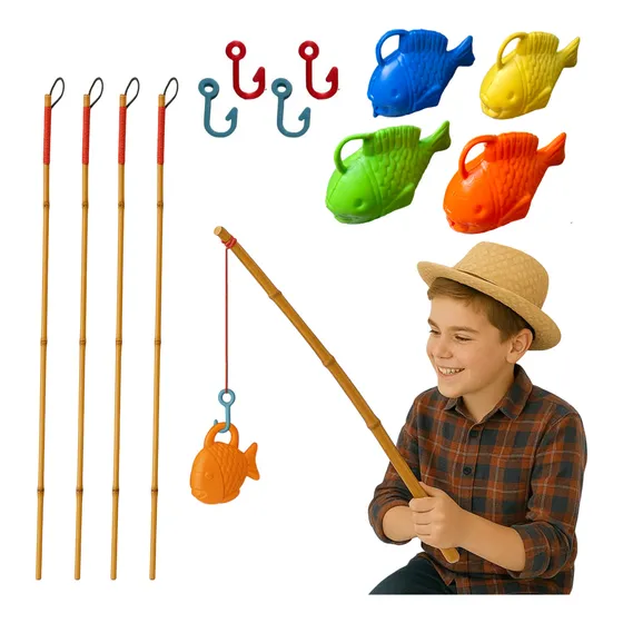 20x Kit Pescaria Festa Junina Peixinho 3d Quermesse São João