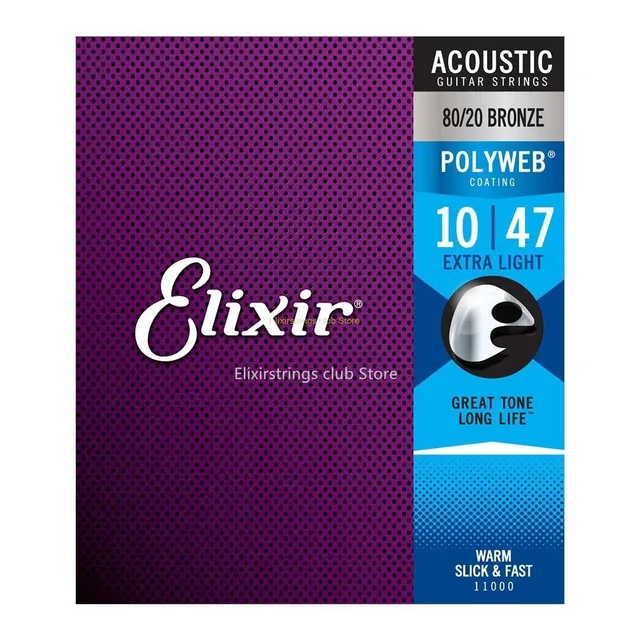 Cuerdas Elixir Polyweb Guitarra Acustica 10-47