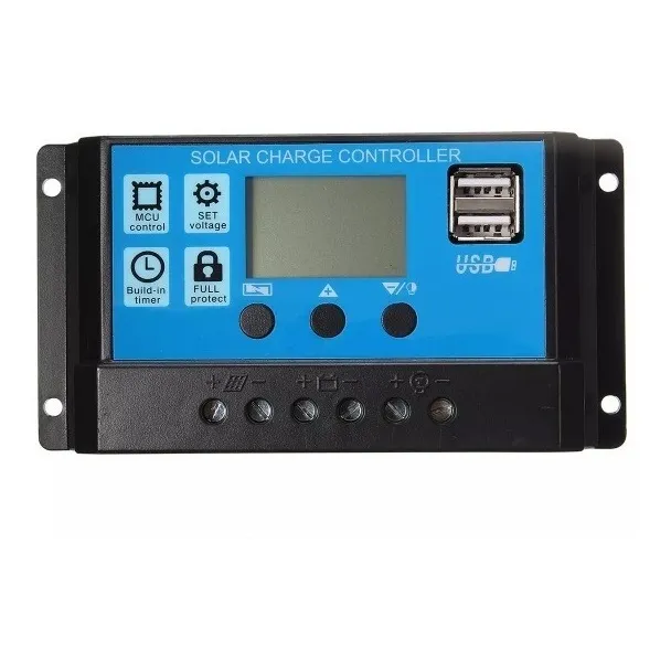Controlador Regulador De Carga Solar 10a 12v 24v 
