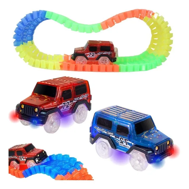 Carrinho Jipe 4x4 Truck Com Luz Led E Pista Montável Natal