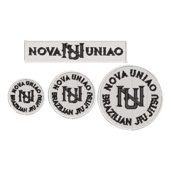 4 Patch Bordado Termocolante-kimono-jiu-jitsu-nova União