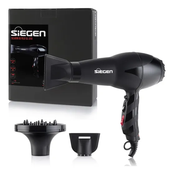 Secador De Pelo Siegen Sg-3110 Best In Black