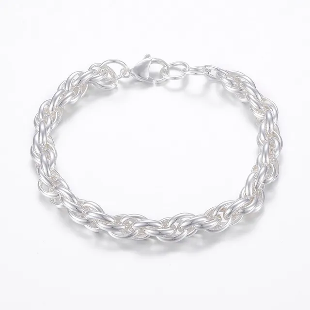 Pulseras Brazalete Acero Inoxidable 304 Chapado En Plateado