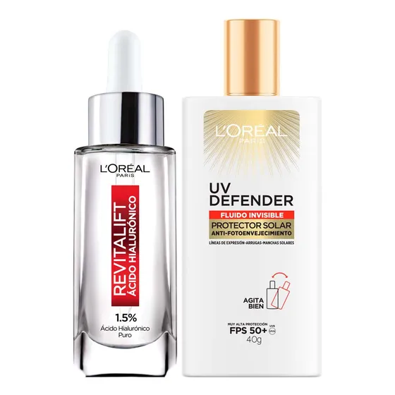 Pack Serum Hialuronico + Uv Defender Protector Solar