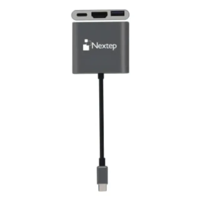 Hub Nextep Ne-446e Usb-c 3 En 1 Usb 3.0/hdmi 4k Gris /vc