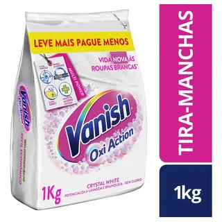 Tira Manchas Em PĂł Vanish Crystal White Oxi Action 1kg Tira Manchas Em PĂł Vanish Crystal White Oxi Action 1kg