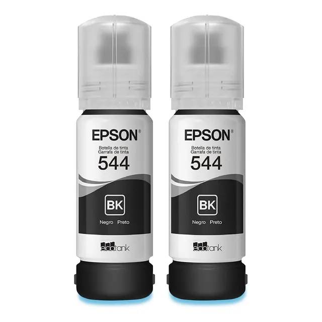 Kit 2 tintas de impresora Epson T544-AL negra 65 ml
