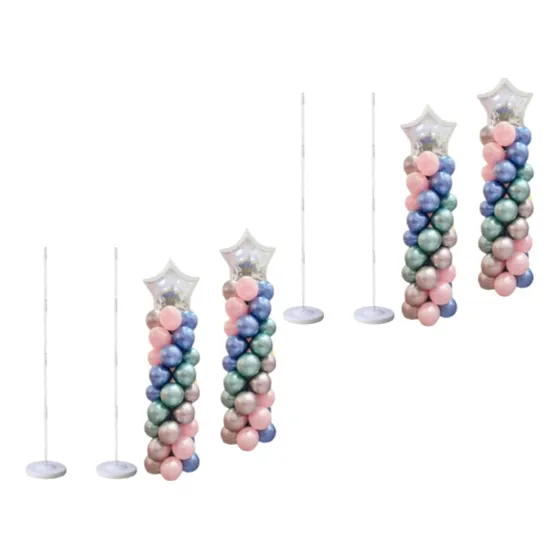 4 Columna Portátil Con Base Para Decoración De Globos 1.5 Mt