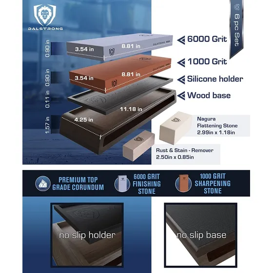 Dalstrong Premium #1000/#6000 Kit De Afilado De Cuchillos