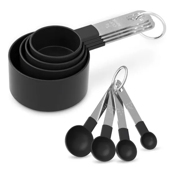 Juego De Tazas Y Cucharas Medidoras 8 Cucharas Para Medir