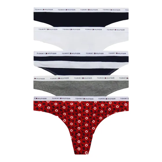 Pack 5 Tangas Logo Band Tommy Hilfiger Mujer Algodón
