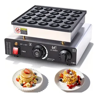 Maquina Electrica Industrial Comercial Hotcakes Mini Waflera Plateado