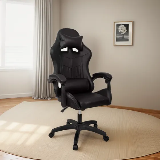 Silla Gamer Esport Reclinable Con Almohadones Negra