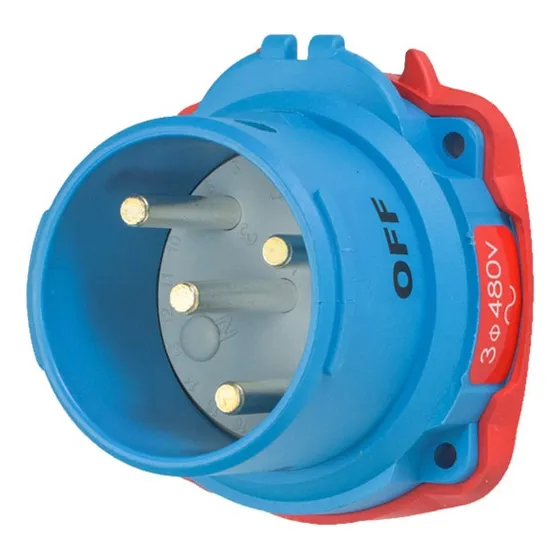 Meltric 63-68043 Clavija Dsn60 Inlet/plug 60a, 3p+t, 480vca