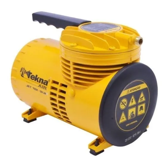 Compressor de ar elétrico portátil Tekna CD12151BK 0.25hp 127/220V 60Hz amarelo