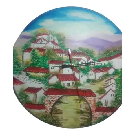 Reloj De Pared Pintura Paisaje En Oleo Autor Melvin Gonzalez