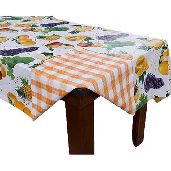 Toalha De Mesa Plastico Dupla  Face 1,40x1,80m Estampadas