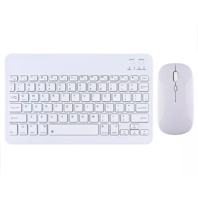Kit Mouse Y Teclado Inalambricos Bluetooth Colores Pastel