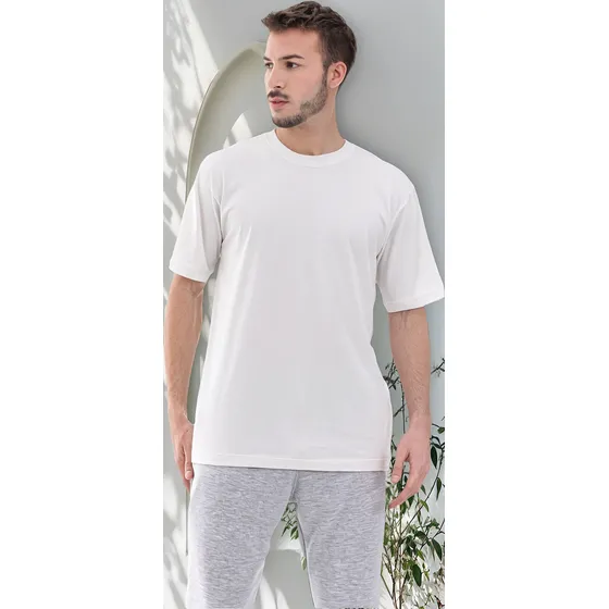 Remera Algodon Lisa Clásica Manga Corta Hombre Cameron 2081