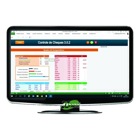 Planilha Para Controle De Cheques Emitidos