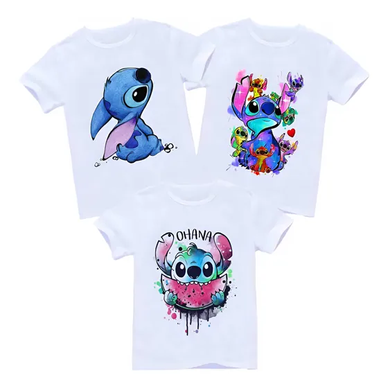 Kit 3 Camisetas Stitch Desenho Lilo Geek Coleção Premium Nf